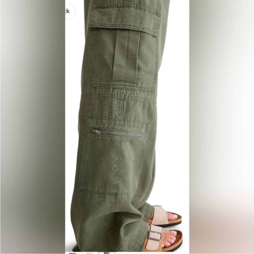 Aeropostale Mid Rise Utility Cargo Pants 100% Cotton Relaxed Fit - Picture 3 of 15
